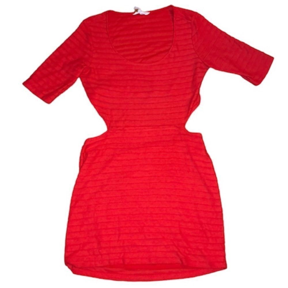 BCBGENERATION Red BodyCon Open Back Dress